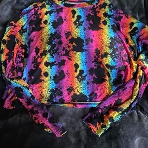 Multicolor Tie-Dye Crop Top